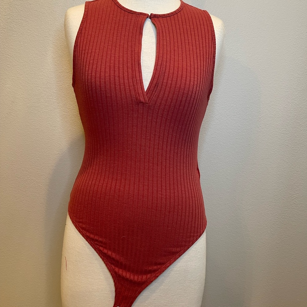 Hot pink Ribbed bodysuit